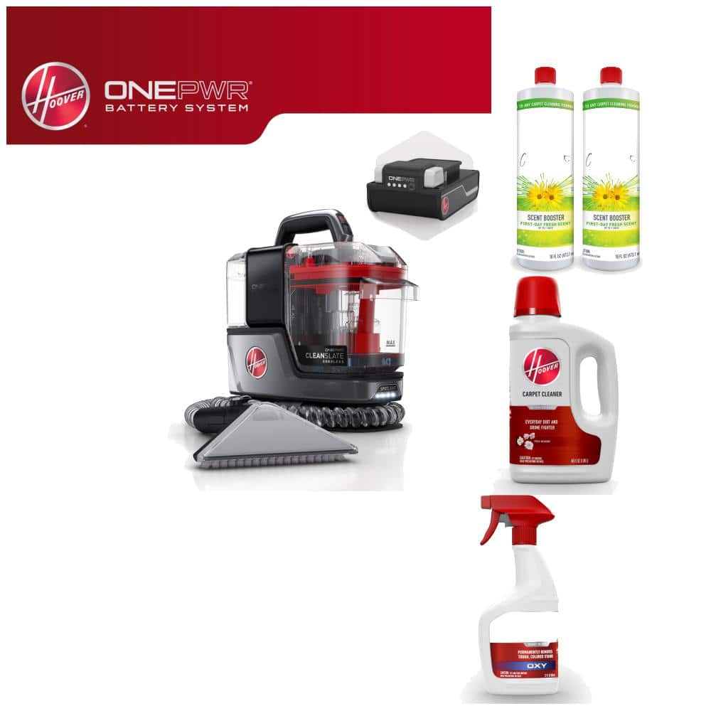 ONEPWR CleanSlate Portable Cordless Spot and Carpet Cleaner for Carpet and Upholstery, Car Auto Detailer, Black BH14000V logo.