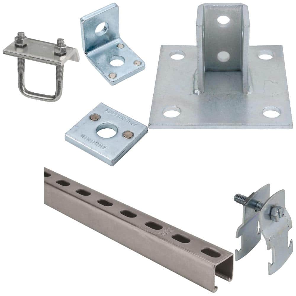 Superstrut 10 ft. 12 Gauge Silver Strut Channel Bundle - The Home