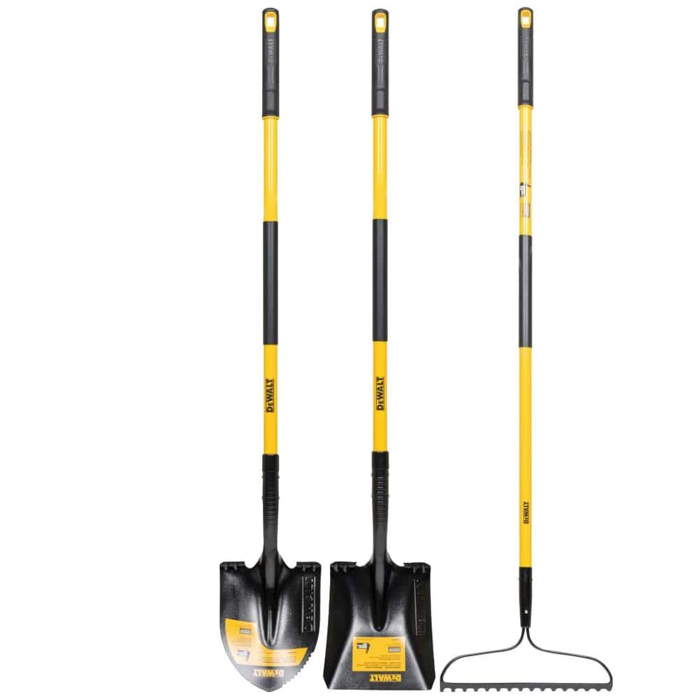 DEWALT Lawn and Garden Transfer Shovel and Digging Shovel and Bow Rake ...