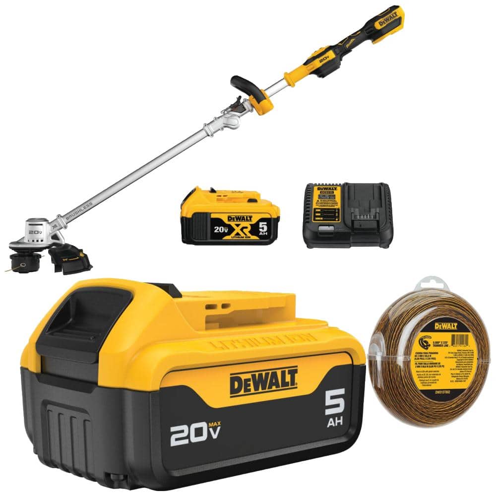 Dewalt 20V MAX 14 in Foldable Battery Powered String Trimmer Bundle ...