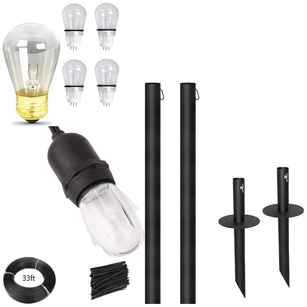 12-Light 24 ft. Integrated LED String Light with Color Changing Bulbs - The Home  Depot, image size:1000x1000